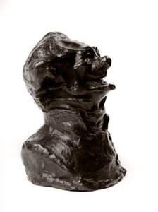 "" Oikean keskimmäisen julkkikset"" "" Karikatyyri Charles Philipon (Philippon), "" Caricaturen" ja "" Charivarin"" ohjaajan rintakuvat. Toimittaja. Nauru edente.” Honore Daumierin (1808-1879) veistos 1800-luvun Dim i tekijältä Honoré Daumier