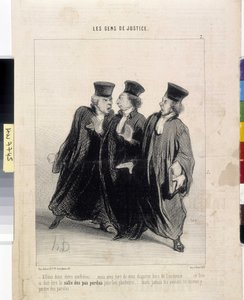 Oikeuden kansan. Sarjakuva Honore Daumier (1808-1879), 37,5x28. Ote sanomalehdestä Le”” Charivari”, Musee des Beaux Arts, Palais Longchamp, Marseille tekijältä Honoré Daumier