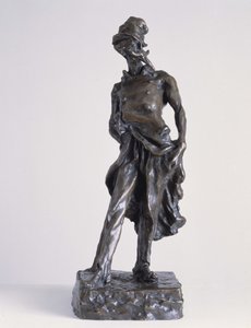Ratapoil, poliittinen pilapiirtäjä, joka edustaa tasavallan haudankaivaajaa. Honore Daumierin (1808-1879) pronssiveistos hiekalla tekijältä Honoré Daumier