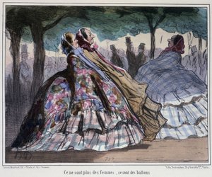He eivät ole naisia, he ovat ilmapalloja - kirjoittanut Daumier tekijältä Honoré Daumier