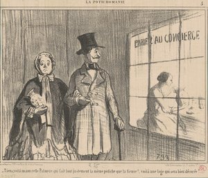 Täällä mamzelle palmyre tekee... tekijältä Honoré Daumier