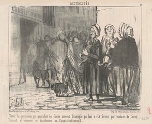 Kaikki pariisilaiset, jotka omistavat koiria... tekijältä Honoré Daumier