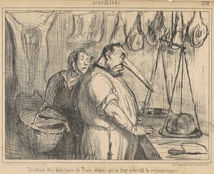 Pariisin teurastajien suru... tekijältä Honoré Daumier