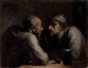 Kaksi juojaa tekijältä Honoré Daumier