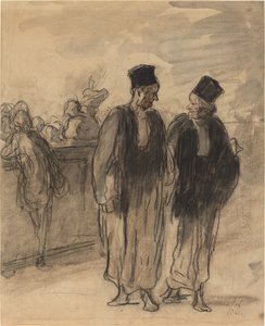 Kaksi lakimiestä tekijältä Honoré Daumier