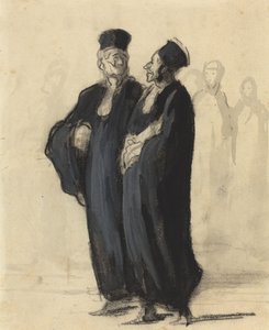 Kaksi lakimiestä tekijältä Honoré Daumier