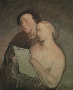 Huonekalut ja erilaiset esineet 1100- ja 1300-luvuilta tekijältä Honoré Daumier