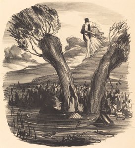 Aviomies poltti mustasukkaisuuden tulessa tekijältä Honoré Daumier