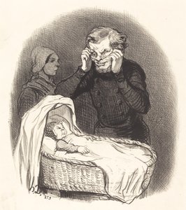 Onnellinen isä tekijältä Honoré Daumier