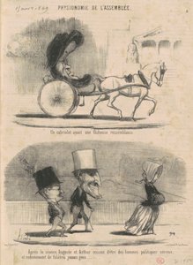 Valitettavan samankaltainen avoauto... tekijältä Honoré Daumier