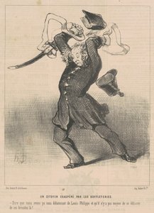 Puhveleista suuttunut kansalainen tekijältä Honoré Daumier