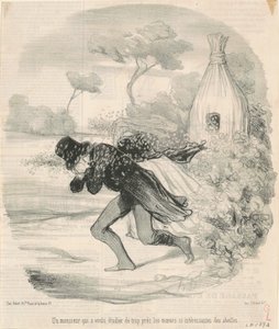 Herrasmies, joka halusi opiskella ... mehiläisten tapoja ... tekijältä Honoré Daumier