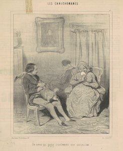 Veljenpoika, joka saa julmasti omaisuuden tekijältä Honoré Daumier