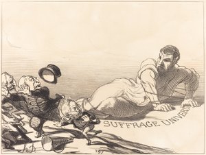 Lilliputilaisten paniikki... tekijältä Honoré Daumier