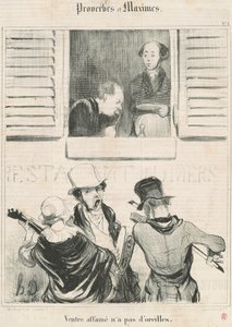 nälkäisellä vatsalla ei ole korvia tekijältä Honoré Daumier