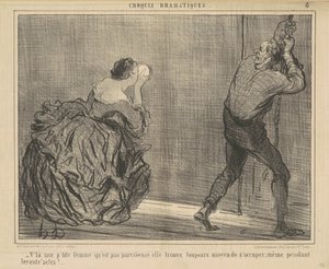 Siellä on pieni nainen, joka ei ole laiska... tekijältä Honoré Daumier