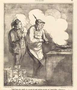 Tässä muutama rikkoutunut muna... tekijältä Honoré Daumier