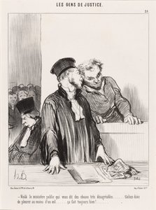 Tässä on yleinen syyttäjä, joka kertoo sinulle asioita... epämiellyttäviä... tekijältä Honoré Daumier