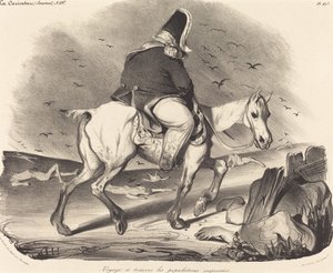 Matka kiireisen väestön halki tekijältä Honoré Daumier