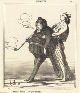 Katsotaan!... seisoessaan he katsovat meitä tekijältä Honoré Daumier