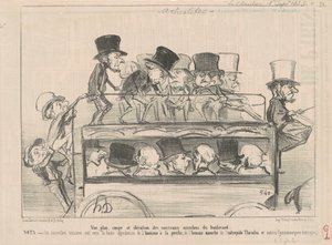 Näkymä ... ja korkeus bulevardin ... omnibusseista ... tekijältä Honoré Daumier