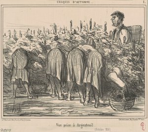 Näkymä otettu Argenteuilissa (lokakuu 1856) tekijältä Honoré Daumier