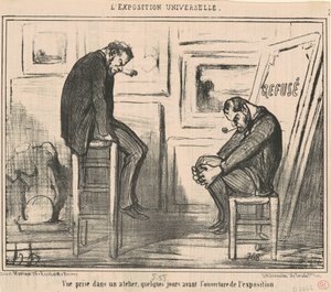 Näkymä työpajassa... tekijältä Honoré Daumier