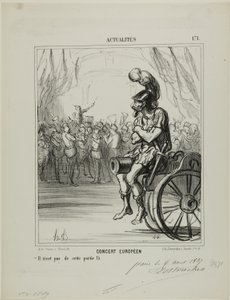 Eurooppalainen konsertti. Ei saa osallistua tähän osaan, levy 171 alkaen Actualités tekijältä Honoré Victorin Daumier
