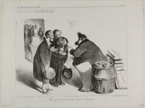 Oikeudenmukainen palkinto velvollisuudentuntoisille äänestäjille, levy 404. tekijältä Honoré Victorin Daumier