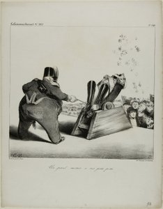 Suuri kranaatinheitin, jolla on lyhyt kantama, kilpi 488. tekijältä Honoré Victorin Daumier