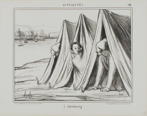 Cherbourgissa, kilpi 546 Actualités-julkaisusta. tekijältä Honoré Victorin Daumier