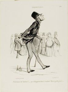 Pirun saappaat! That Will Teach Me to Take Smaller Steps..." laatta 6 Coquetterie-julkaisusta tekijältä Honoré Victorin Daumier