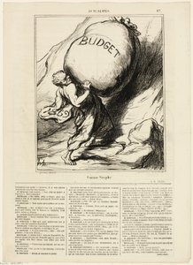 Aivan kuin Sisyfos, levy 27, Actualités-lehti tekijältä Honoré Victorin Daumier