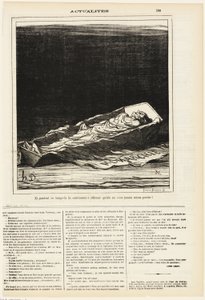 Sillä välin he jatkavat väittämistä, että hän ei ole koskaan ollut parempi, levy 183 alkaen Actualités tekijältä Honoré Victorin Daumier