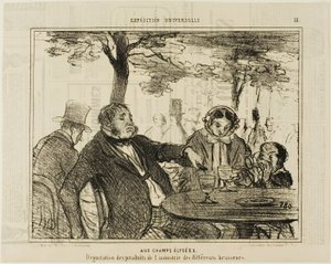 Champs-Elysées-kadulla. Eri panimoiden teollisuustuotteiden maistelua, L