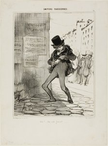 Ryöstetty! Empty-Pocket Street..., plate 13 alkaen Émotions Parisiens tekijältä Honoré Victorin Daumier