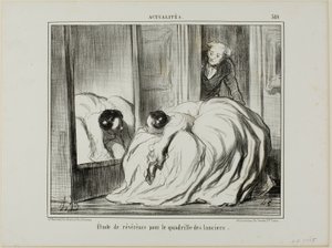 Study of Reverence for the Quadrille of the Lancers, levy 380 alkaen Actualités tekijältä Honoré Victorin Daumier