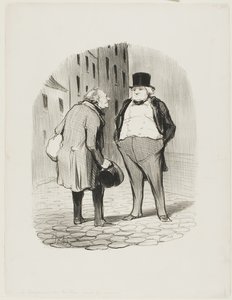 Porvari ja hänen räätälinsä, levy 5 teoksesta Les Bons Bourgeois. tekijältä Honoré Victorin Daumier