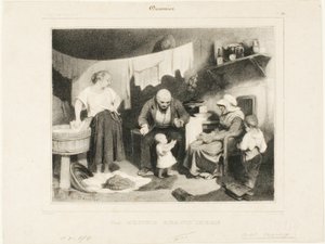 Hyvä isoäiti, levy 55 tekijältä Honoré Victorin Daumier