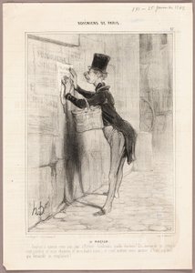 The Poster Man, laatta 17 kirjasta Bohémiens de Paris. tekijältä Honoré Victorin Daumier