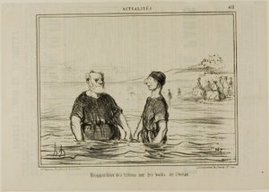 Meren tritonien ilmestyminen, levy 412, Actualités-julkaisusta. tekijältä Honoré Victorin Daumier