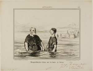 Meren tritonien ilmestyminen, levy 412, Actualités-julkaisusta. tekijältä Honoré Victorin Daumier