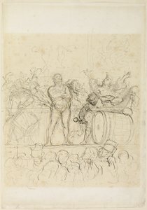 The Side Show (La Parade) tekijältä Honoré Victorin Daumier