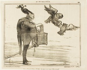 Kaksi suuriruhtinasta lähdössä Sebastopoliin, plate 166 alkaen Actualités tekijältä Honoré Victorin Daumier