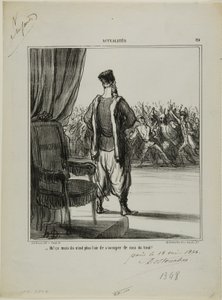 "Entä se..., he eivät näytä olevan enää kiinnostuneita minusta", levy 89 Actualitésista. tekijältä Honoré Victorin Daumier