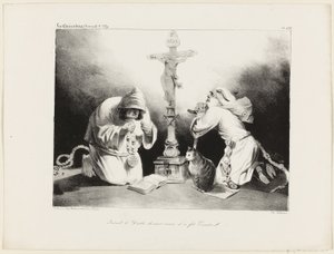 Kun paholainen vanheni, hänestä tuli erakko, levy 476. tekijältä Honoré Victorin Daumier
