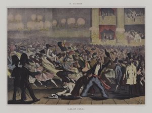 Galopin finaali (väri litho) tekijältä Honore (after) Daumier