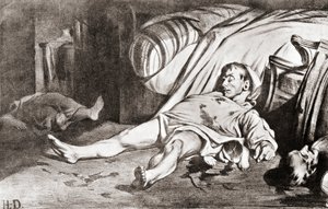 Le Massacre de la rue Transnonain, Honore Daumierin litografiasta, Alfred Whitmanin teoksesta The Print-Collector