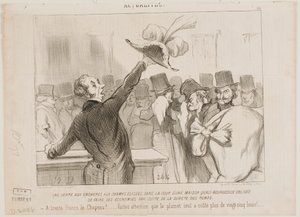 Huutokauppa keskiluokkaisessa talossa tekijältä Honoré Daumier