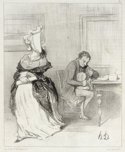 Hyvästi, rakkaani, menen kustantajieni luo!... tekijältä Honoré Daumier
